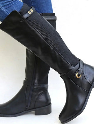 Bottes Hautes Femme à Talon Bas Confortables