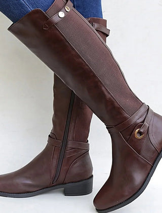 Bottes Hautes Femme à Talon Bas Confortables